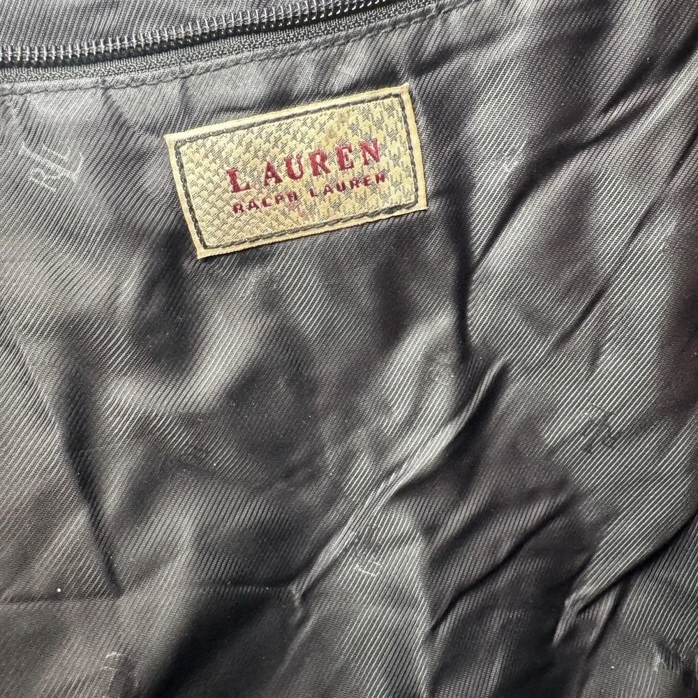 Lauren Ralph Lauren Black Nylon Satchel Shoulder Bag 16x15x7‎ VTG 90s Read